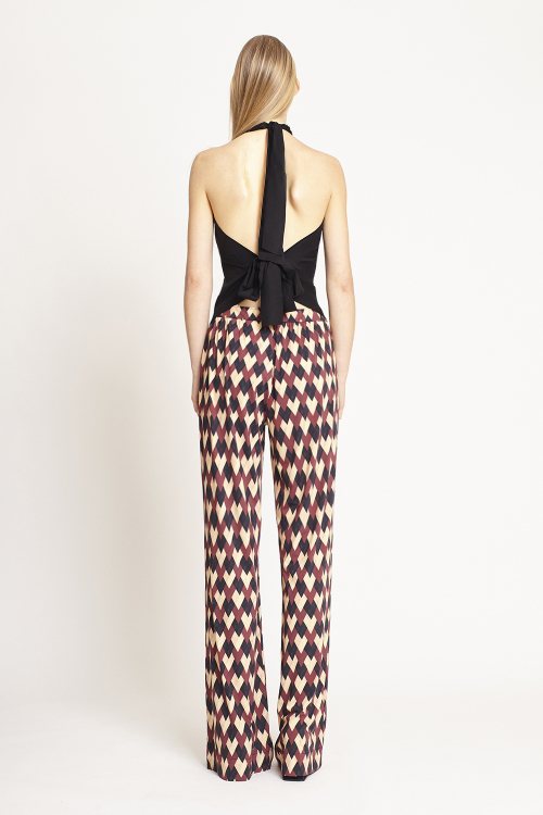 Fit — Calça Jersey Estampa Tressê Flare