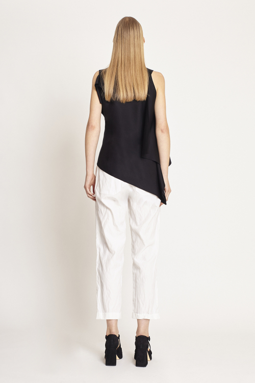 Fit — Blusa Malha Dupla Leve Irregular
