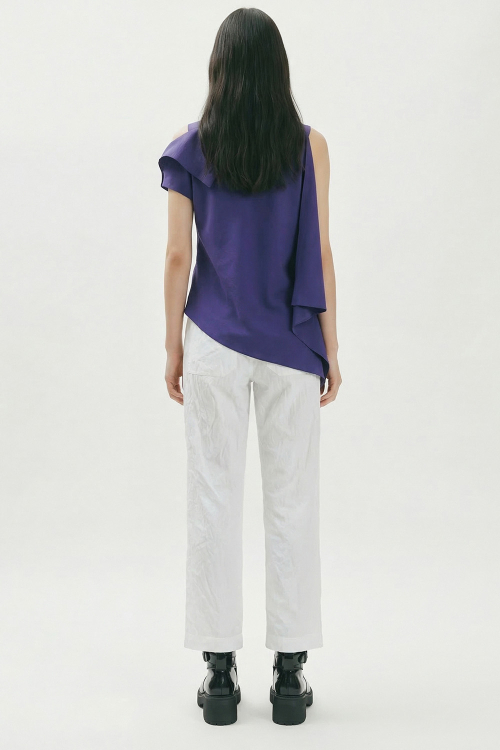 Fit — Blusa Malha Dupla Leve Irregular