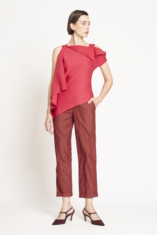 Fit — Blusa Malha Dupla Leve Irregular
