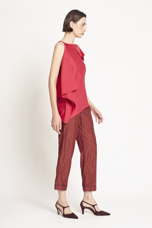 Fit — Blusa Malha Dupla Leve Irregular