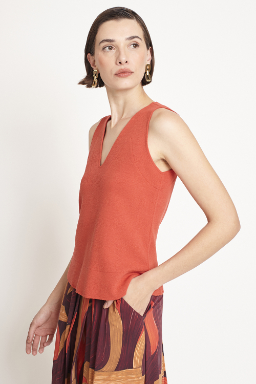 Fit — Blusa Bouclê Decote V