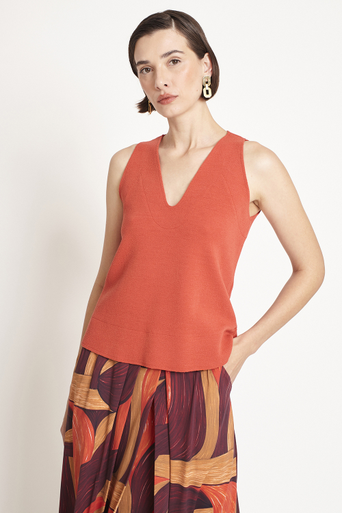 Fit — Blusa Bouclê Decote V