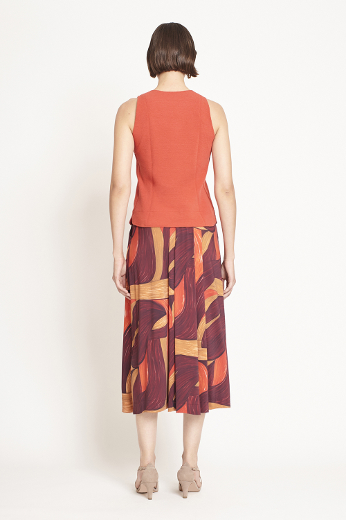 Fit — Saia Jersey Estampa Pintura