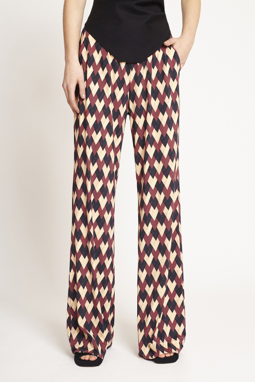 Fit — Calça Jersey Estampa Tressê Flare