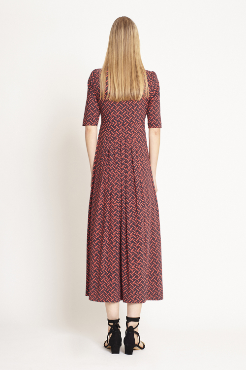 Fit — Vestido Jersey Est Cestaria Manga 3/4