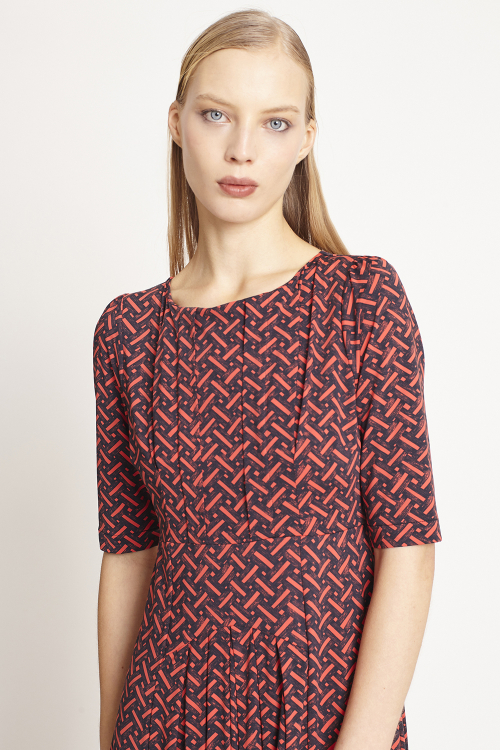 Fit — Vestido Jersey Est Cestaria Manga 3/4