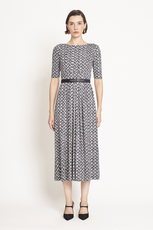 Fit — Vestido Jersey Est Cestaria Manga 3/4
