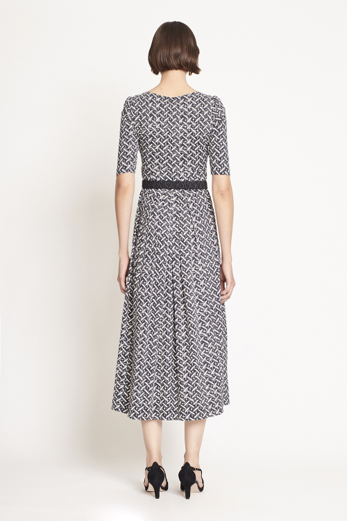 Fit — Vestido Jersey Est Cestaria Manga 3/4