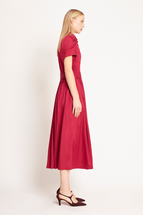Fit — Vestido Tricoline Franzido Ombros