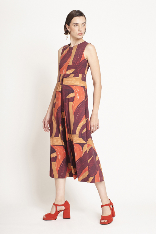 Fit — Vestido Jersey Est Pintura Dobradura
