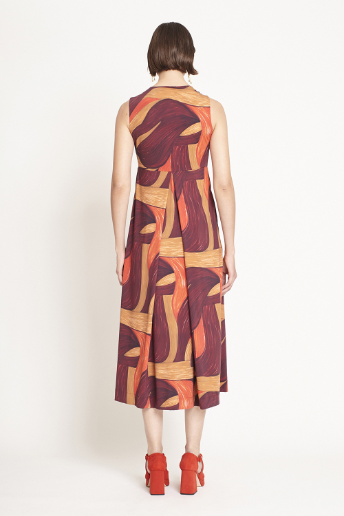 Fit — Vestido Jersey Est Pintura Dobradura