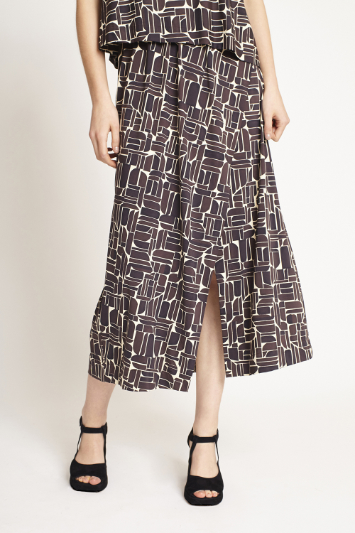 Fit — Vestido Jersey Estampa Painel Midi