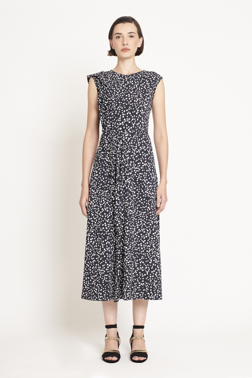 Fit — Vestido Jersey Estampa Poá