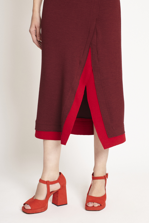 Fit — Vestido Bouclê Decote Deslocado