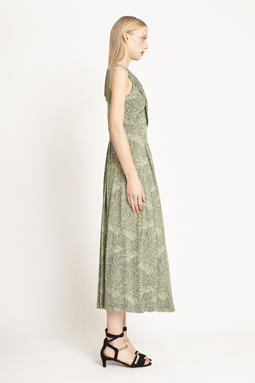 Fit — Vestido Jersey Estampa Gramado Pregas