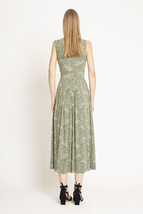 Fit — Vestido Jersey Estampa Gramado Pregas