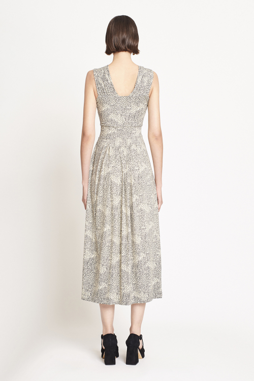 Fit — Vestido Jersey Estampa Gramado Pregas