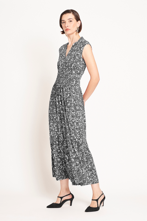 Fit — Vestido Jersey Camuflagem Lastéx Cintura