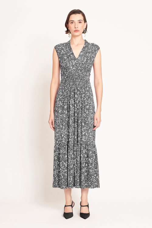 vestido jersey est camuflagem lastéx cintura