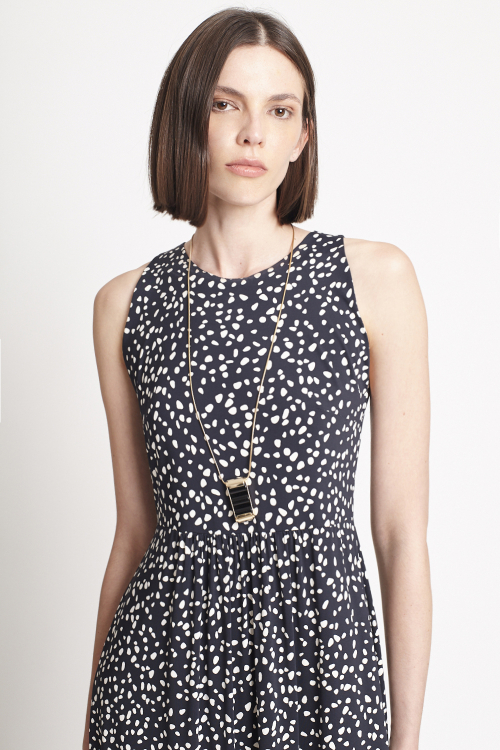 Fit — Vestido Jersey Estampa Poá