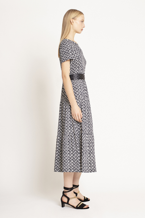 Fit — Vestido Jersey Estampa Cestaria