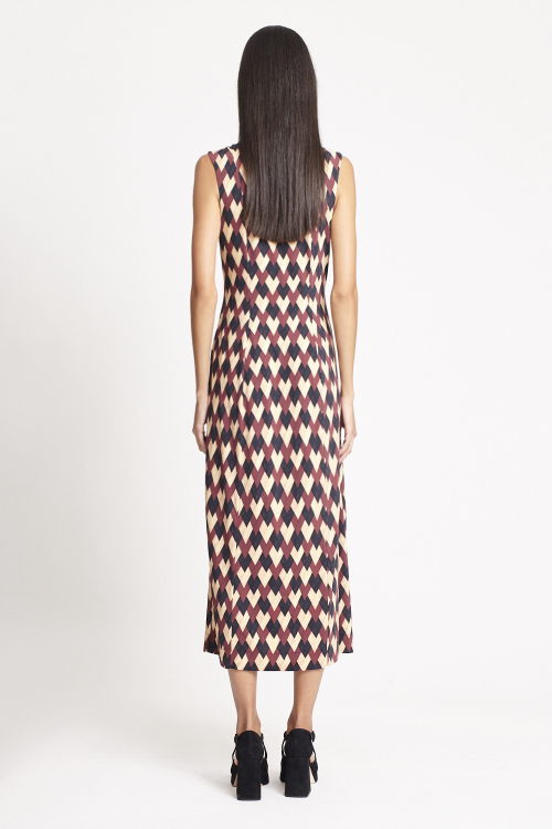 Fit — Vestido Jersey Estampa Tressê