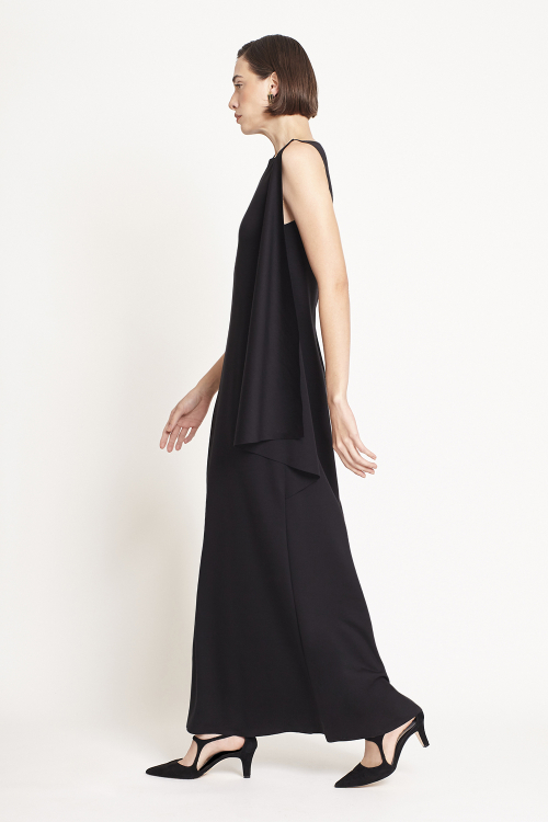 Fit — Vestido Malha Dupla Leve Longo