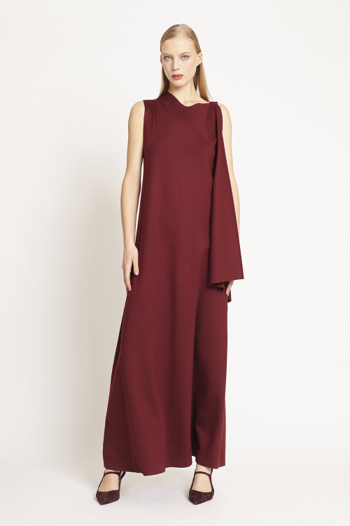 Fit — Vestido Malha Dupla Leve Longo
