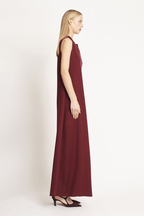 Fit — Vestido Malha Dupla Leve Longo
