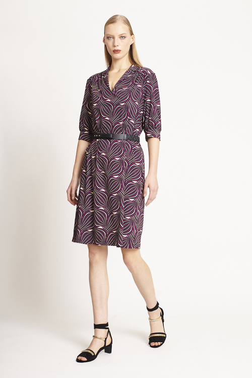 Fit — Vestido Jersey Est Panton Manga 3/4