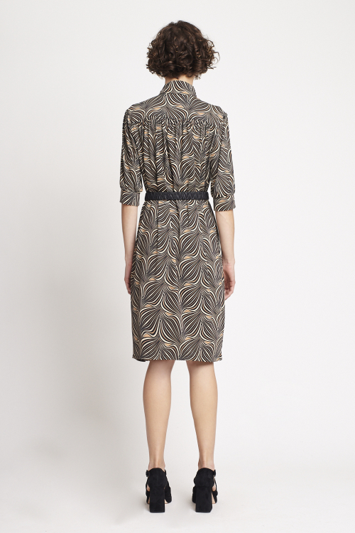 Fit — Vestido Jersey Est Panton Manga 3/4