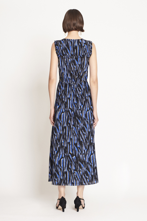 Fit — Vestido Seda Estampa Raios