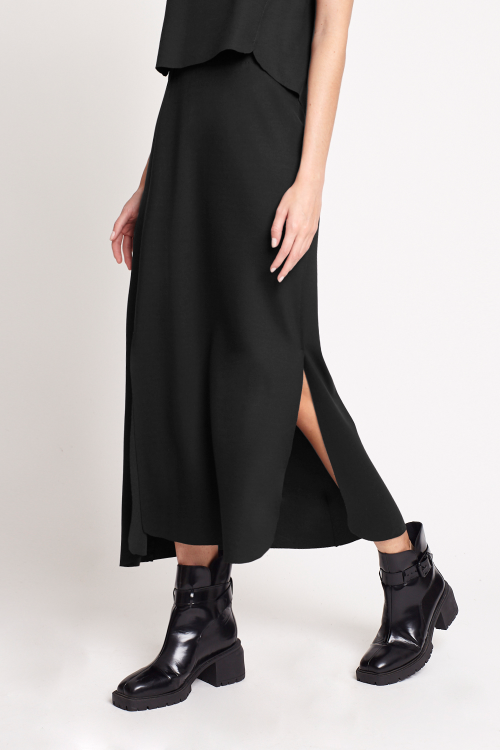 Fit — Saia Malha Dupla Midi
