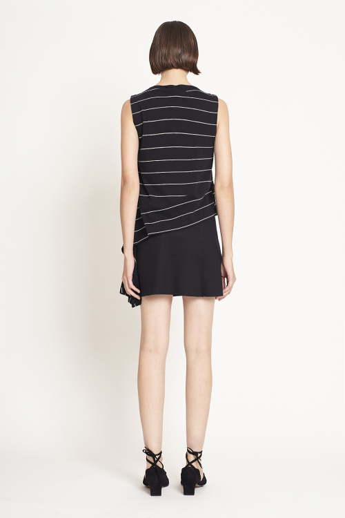 Fit — Blusa Malha Listrada Amarraçaõ Barra