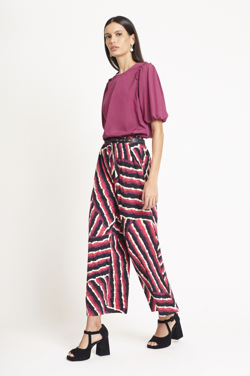 Fit — Calça Jersey Estampa Paisagem Gráfica