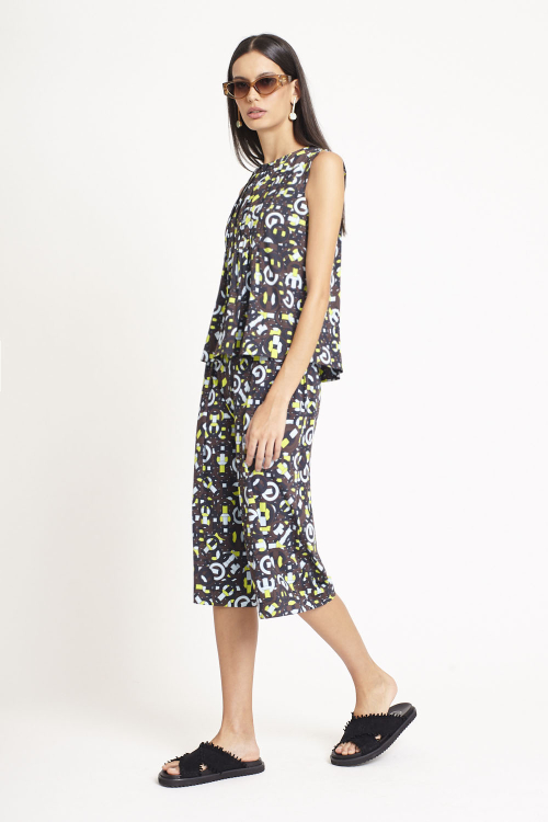 Fit — Bermuda Jersey Estampa Tramado