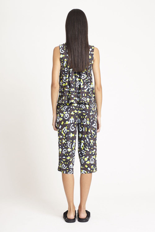 Fit — Blusa Jersey Estampa Tramado Pregas