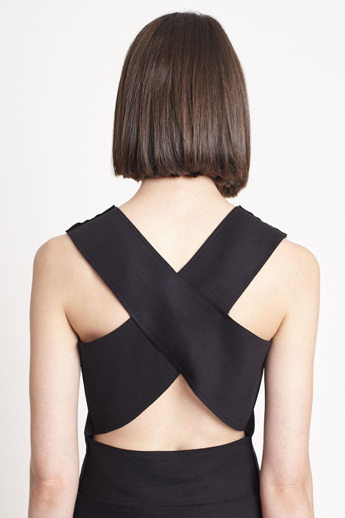 Fit — Blusa Malha Dupla Costas Cruzadas