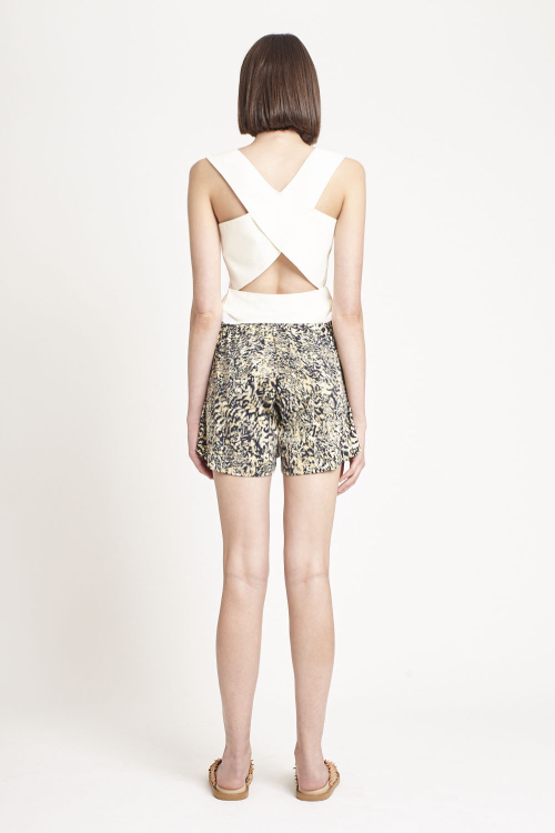 Fit — Shorts Jersey Estampa Plumas Coloridas