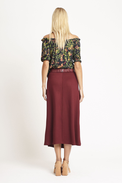 Fit — Blusa Jersey Estampa Bosque Ombro A Ombro