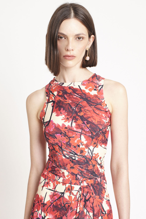 Fit — Blusa Jersey Estampa Jardim Secreto