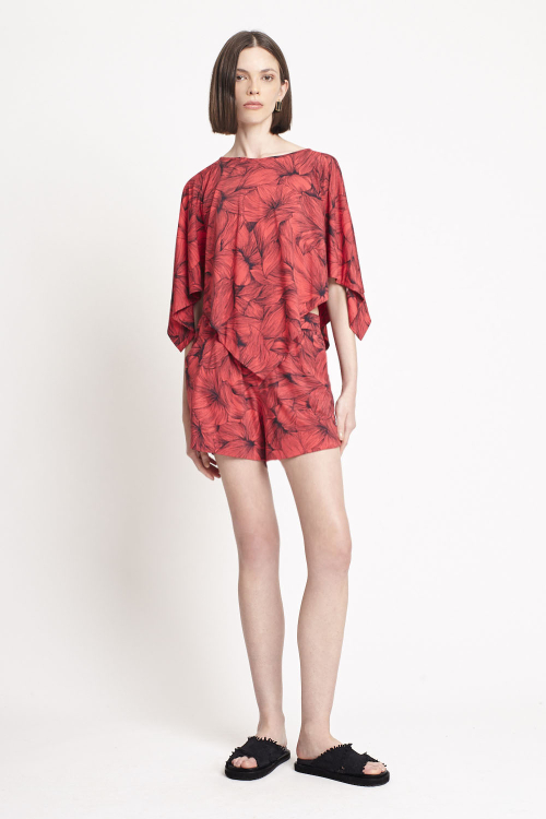 Fit — Shorts Jersey Estampa Campo Florido