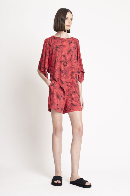 Fit — Blusa Jersey Estampa Campo Florido