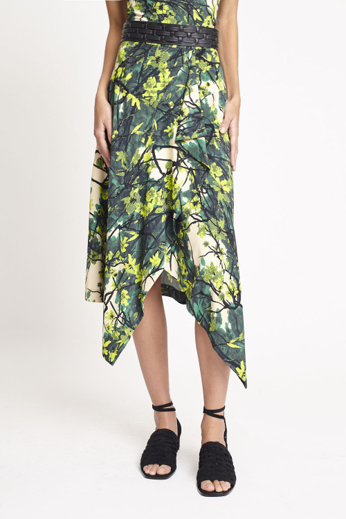 Fit — Saia Jersey Estampa Jardim Secreto Pontas