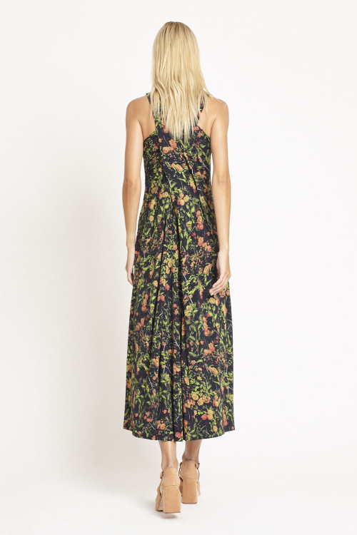 Fit — Vestido Jersey Estampa Bosque Decote Cruzado