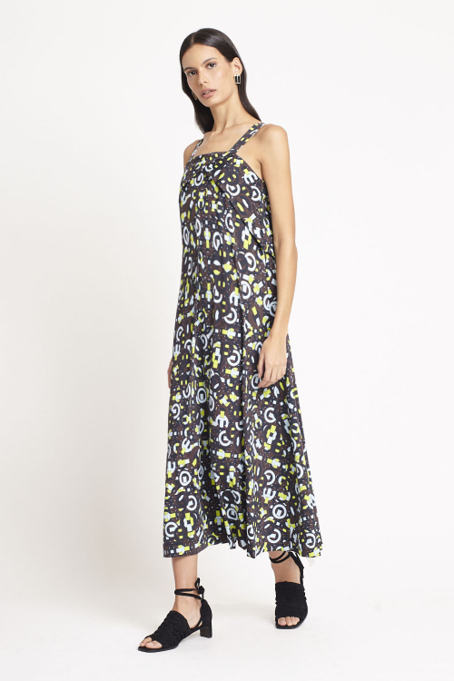 Fit — Vestido Jersey Est Tramado Decote Dobrado