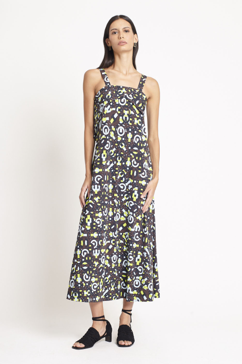 Fit — Vestido Jersey Est Tramado Decote Dobrado