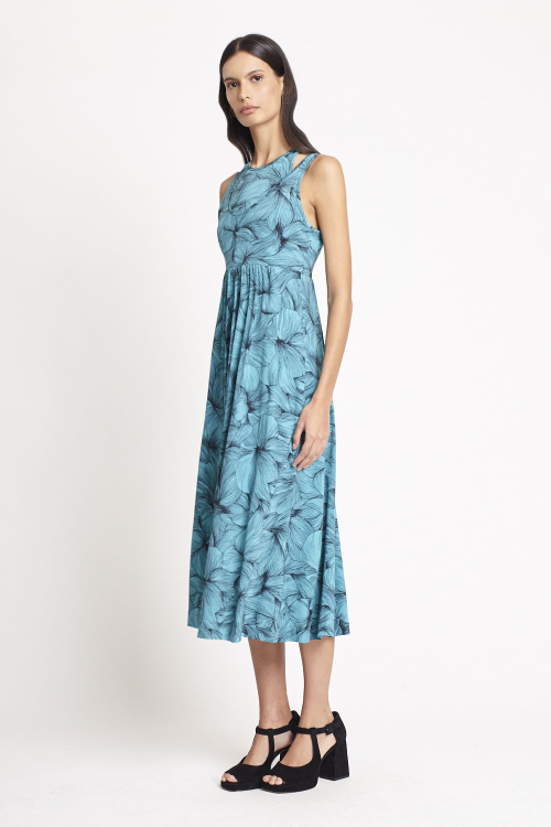 Fit — Vestido Jersey Estampa Campo Florido Nadador