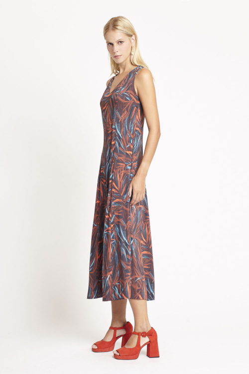 Fit — Vestido Jersey Estampa Bloom Nesgas